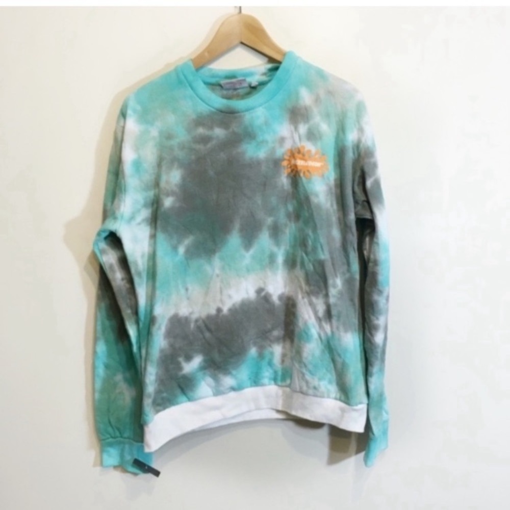 Nickelodeon Rugrats Sweatshirt Size Medium Pullover Green Grey Tie Dye
